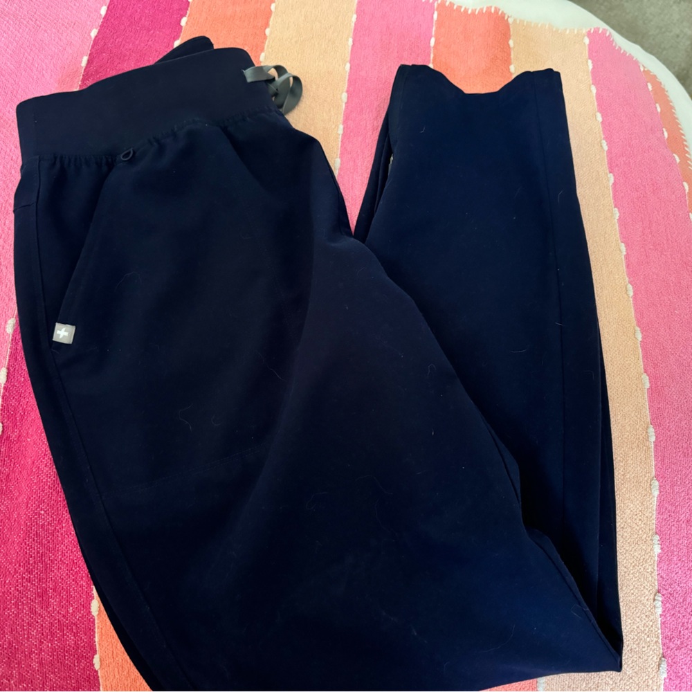 Figs Bristol High Waisted Slim Tapered Navy Blue Scrub Pants